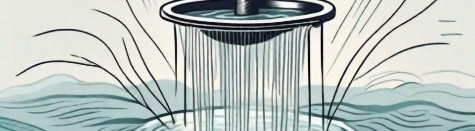 A water well with a hairbrush and strands of hair floating in the water