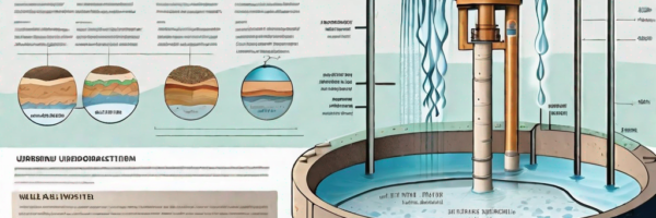 A cross-sectional view of a well